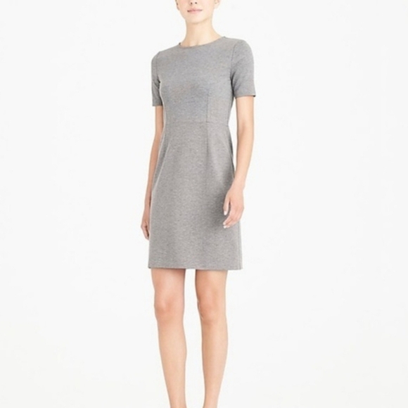 J. Crew Mercantile Short Sleeve Ponte Dress Grey Charcoal Women's 4 Classic - Picture 2 of 9